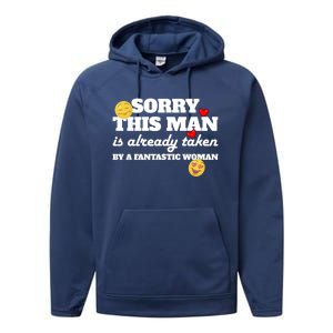 Sorry This Guy Is Already Taken By A Fantastic Gift Performance Fleece Hoodie