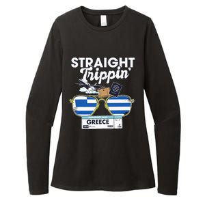 Straight Trippin Greece Vacation Travel Trip Matching Womens CVC Long Sleeve Shirt