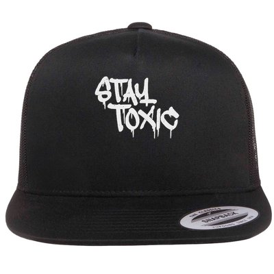 Stay Toxic Grafitti Style Flat Bill Trucker Hat