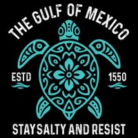 Stay The Gulf Of Mexico Be Salty And Resist Turtle Drawstring Bag