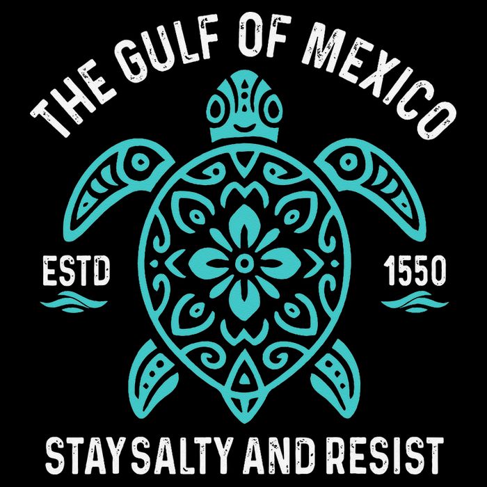 Stay The Gulf Of Mexico Be Salty And Resist Turtle Drawstring Bag