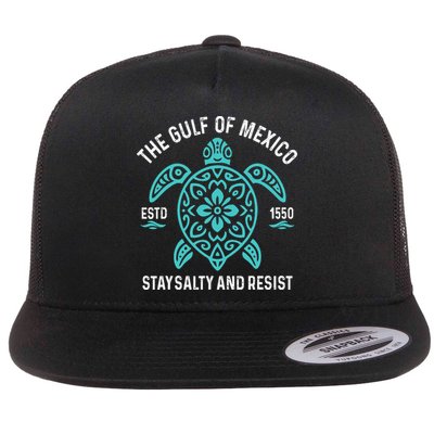 Stay The Gulf Of Mexico Be Salty And Resist Turtle Flatbill Hat
