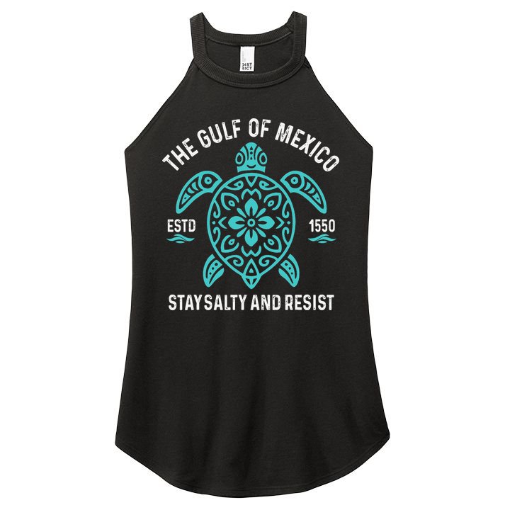 Stay The Gulf Of Mexico Be Salty And Resist Turtle Women's Perfect Tri Rocker Tank
