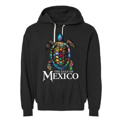 Sea Turtle Gulf Of Mexico Never Forget Trump Garment-Dyed Fleece Hoodie