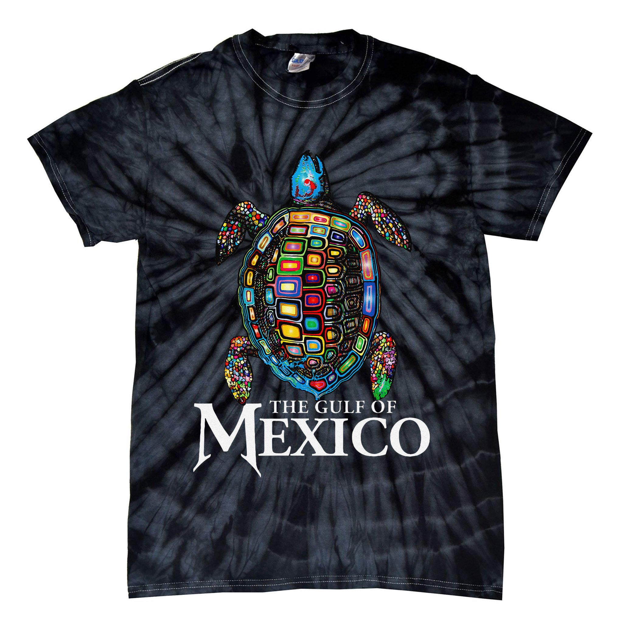Sea Turtle Gulf Of Mexico Never Forget Trump Tie-Dye T-Shirt