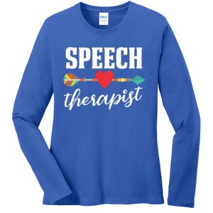 Speech Therapist Gift Speech Language Therapy Pathologist Cool Gift Ladies Long Sleeve Shirt