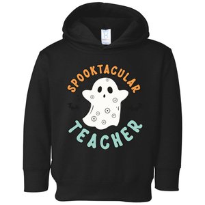 Spooktacular Teacher Groovy Halloween Retro Gift Toddler Hoodie