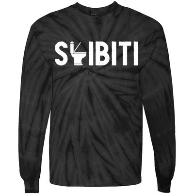 Skibiti Toilet Gen Alpha Slang Meme Skibiti Ohio Rizzler Tie-Dye Long Sleeve Shirt