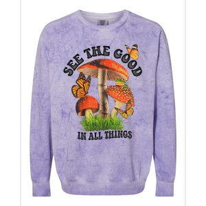 See The Good In All Things Mushroom Colorblast Crewneck Sweatshirt