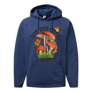 See The Good In All Things Mushroom Performance Fleece Hoodie