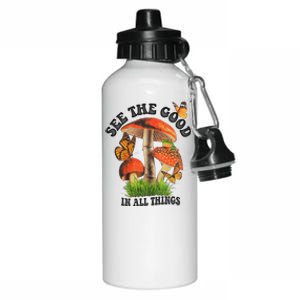 See The Good In All Things Mushroom Aluminum Water Bottle