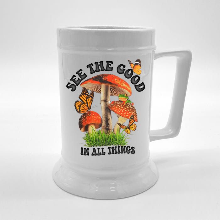 See The Good In All Things Mushroom Beer Stein