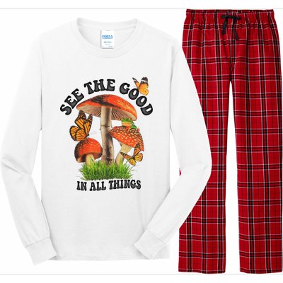 See The Good In All Things Mushroom Long Sleeve Pajama Set