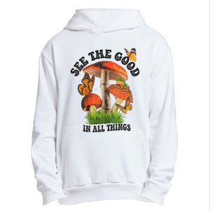 See The Good In All Things Mushroom Urban Pullover Hoodie