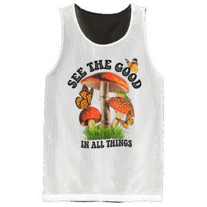 See The Good In All Things Mushroom Mesh Reversible Basketball Jersey Tank