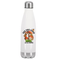 See The Good In All Things Mushroom Stainless Steel Insulated Water Bottle