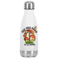 See The Good In All Things Mushroom Stainless Steel Insulated Water Bottle