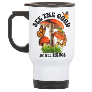 See The Good In All Things Mushroom Stainless Steel Travel Mug