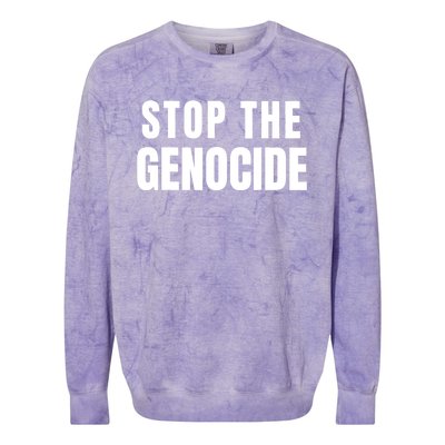 Stop The Genocide Colorblast Crewneck Sweatshirt