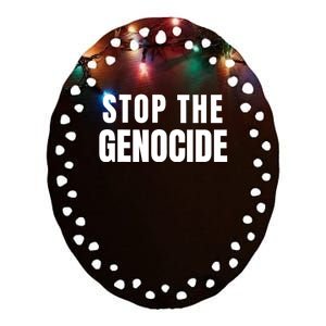 Stop The Genocide Ceramic Oval Ornament