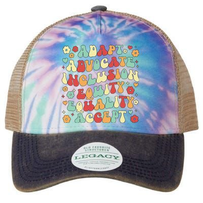 SPED Teacher Groovy Special Education Teacher  Legacy Tie Dye Trucker Hat