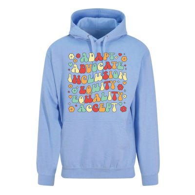 SPED Teacher Groovy Special Education Teacher  Unisex Surf Hoodie