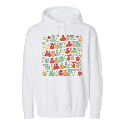 SPED Teacher Groovy Special Education Teacher  Garment-Dyed Fleece Hoodie