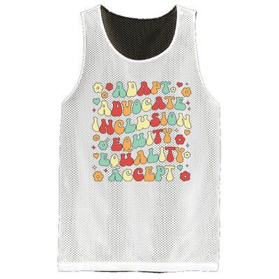 SPED Teacher Groovy Special Education Teacher  Mesh Reversible Basketball Jersey Tank