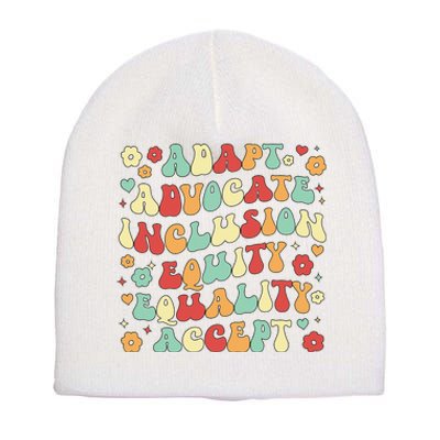 SPED Teacher Groovy Special Education Teacher  Short Acrylic Beanie