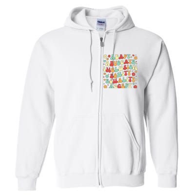 SPED Teacher Groovy Special Education Teacher  Full Zip Hoodie