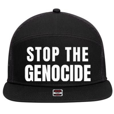 Stop The Genocide 7 Panel Mesh Trucker Snapback Hat