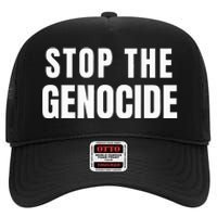 Stop The Genocide High Crown Mesh Back Trucker Hat