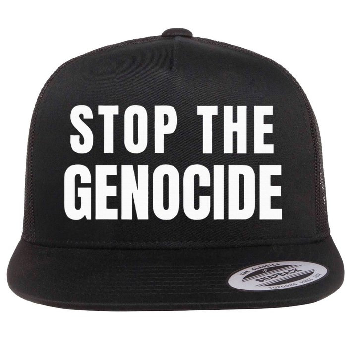 Stop The Genocide Flat Bill Trucker Hat