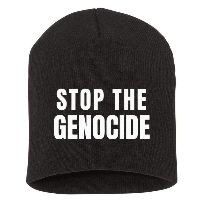 Stop The Genocide Short Acrylic Beanie