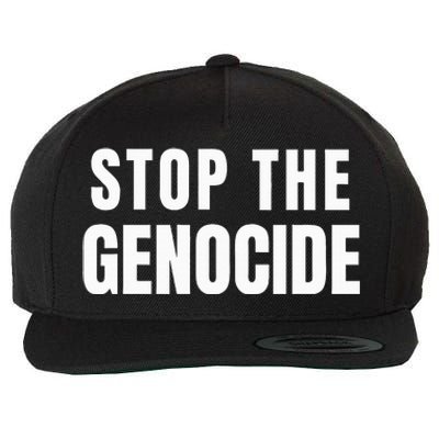 Stop The Genocide Wool Snapback Cap