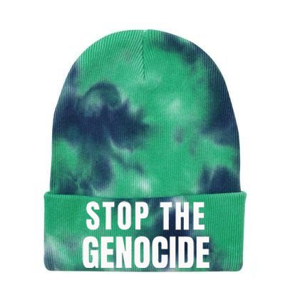 Stop The Genocide Tie Dye 12in Knit Beanie