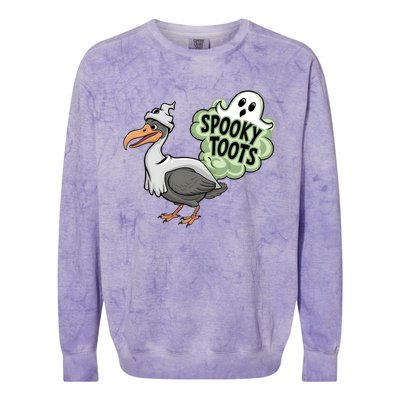 Spooky Toots Goose Ghost Funny Halloween Colorblast Crewneck Sweatshirt