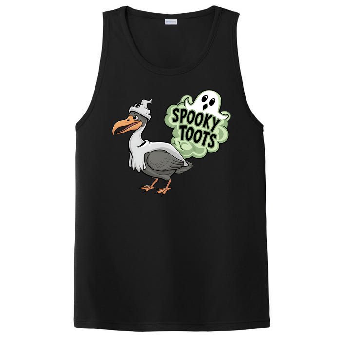 Spooky Toots Goose Ghost Funny Halloween PosiCharge Competitor Tank