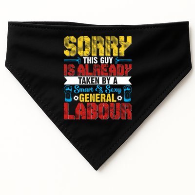 Sorry This Guy Smart & Sexy General Labour Labor Day Gift USA-Made Doggie Bandana