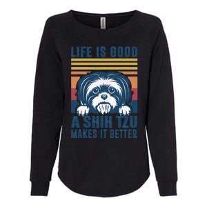 Shih Tzu Gifts For Shitzu Dog Mom Dad Shih Tzu Womens California Wash Sweatshirt