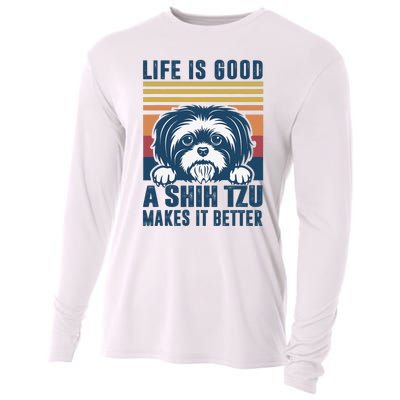 Shih Tzu Gifts For Shitzu Dog Mom Dad Shih Tzu Cooling Performance Long Sleeve Crew