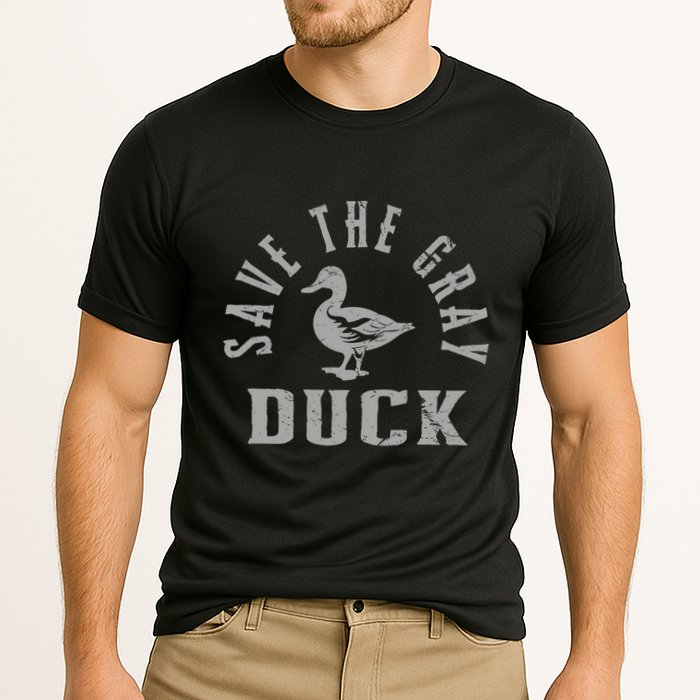 Save The Gray Duck. Simple Save The Gray Duck Design Cooling Performance Crew T-Shirt
