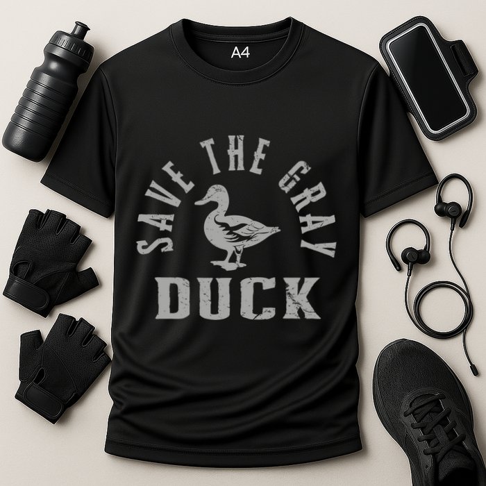 Save The Gray Duck. Simple Save The Gray Duck Design Cooling Performance Crew T-Shirt