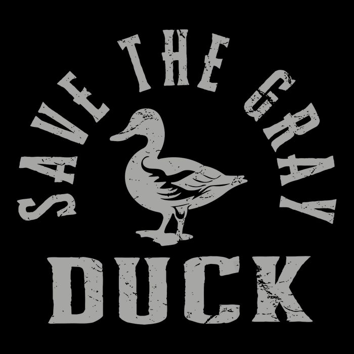 Save The Gray Duck. Simple Save The Gray Duck Design Cooling Performance Crew T-Shirt