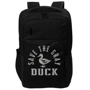 Save The Gray Duck. Simple Save The Gray Duck Design Impact Tech Backpack