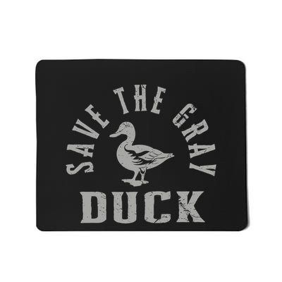 Save The Gray Duck. Simple Save The Gray Duck Design Mousepad