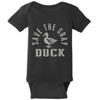 Save The Gray Duck. Simple Save The Gray Duck Design Baby Bodysuit