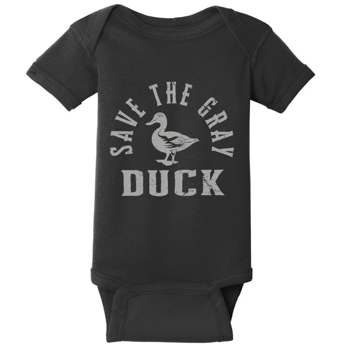 Save The Gray Duck. Simple Save The Gray Duck Design Baby Bodysuit