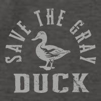 Save The Gray Duck. Simple Save The Gray Duck Design Vector Backpack