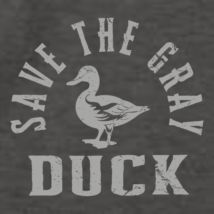 Save The Gray Duck. Simple Save The Gray Duck Design Vector Backpack
